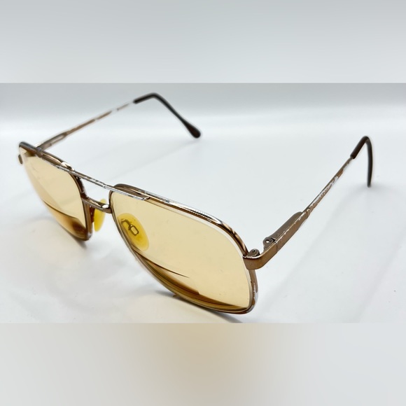 Vintage Logo Paris LM 233-1 Gold Pilot Sunglasses Frames Only - Picture 2 of 8